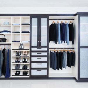 Women Style With Five Drawer Reach-in Closet Black