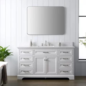 Annaline 60'' Single Bathroom Vanity with Engineered Stone Top