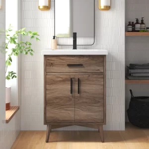 Binford 24'' Single Bathroom Vanity with Ceramic Top