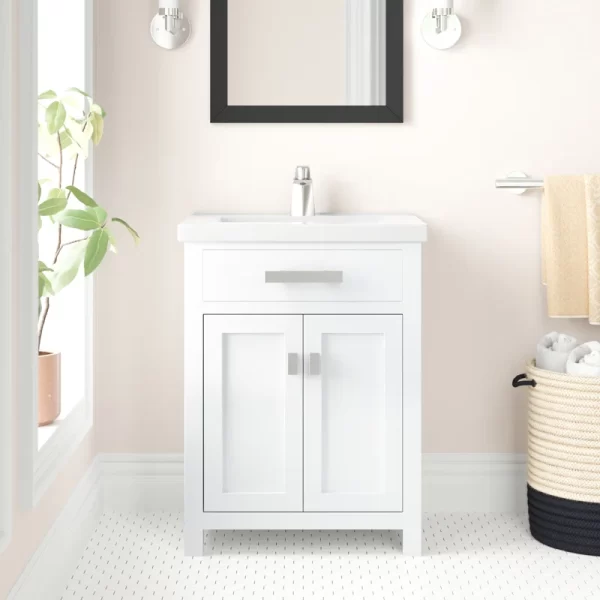 Caitlyn 24'' Single Bathroom Vanity with Ceramic Top