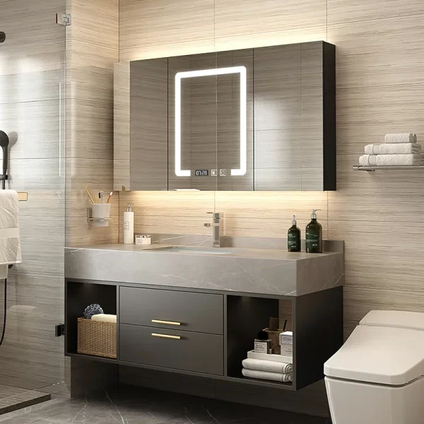 Ricou+39.4''+Single+Bathroom+Vanity+with+Stone+Top